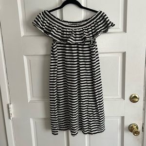Kate Spade Broom Street Ruffle Striped Dress Size S